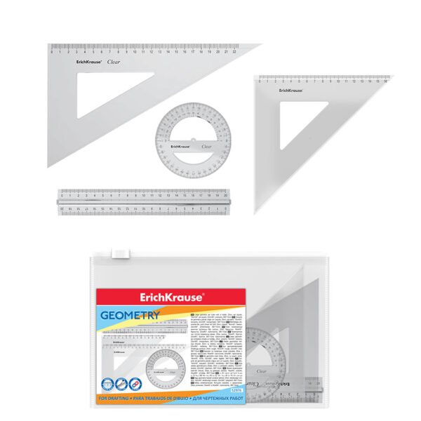 Geometry set erichkrause&reg; clear, polybag