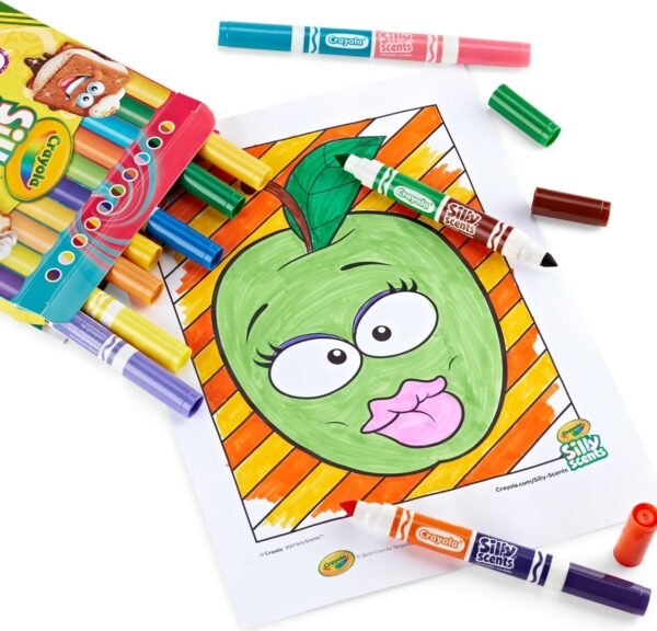10 pennarelli lavabili doppia punta maxi silly scents