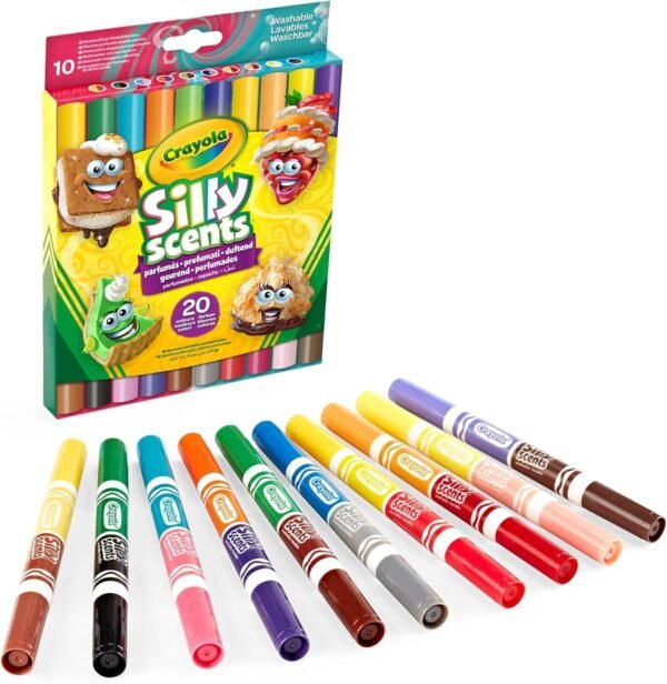10 pennarelli lavabili doppia punta maxi silly scents