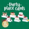 12 CHRISTMAS PLACE CARDS - SET DI 12 SEGNAPOSTO NATALIZI
