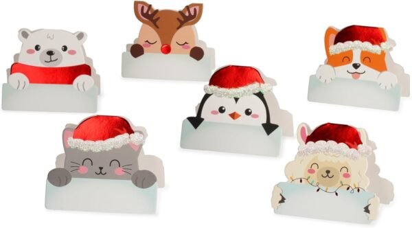 12 CHRISTMAS PLACE CARDS - SET DI 12 SEGNAPOSTO NATALIZI