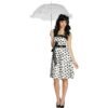 13127 50s dress black/white
