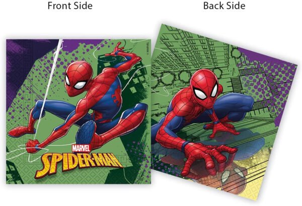 20 Tovaglioli 33x33cm Spiderman