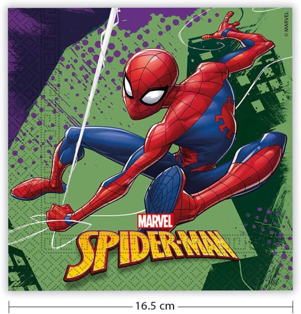 20 Tovaglioli 33x33cm Spiderman