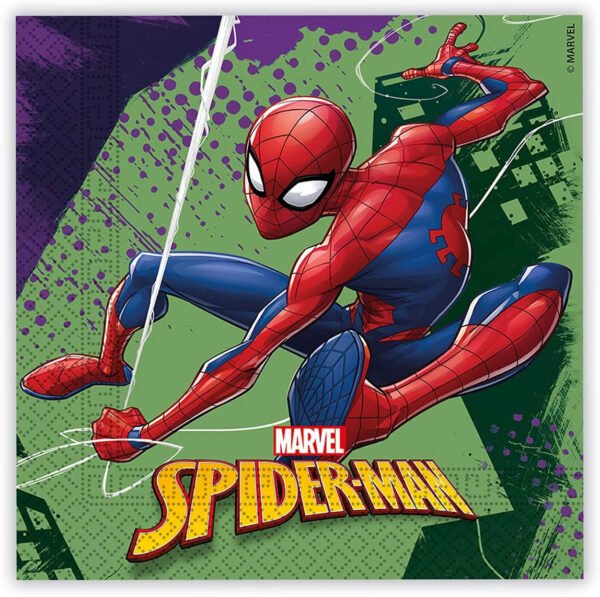 20 Tovaglioli 33x33cm Spiderman