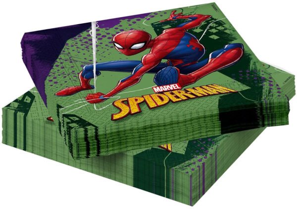 20 Tovaglioli 33x33cm Spiderman