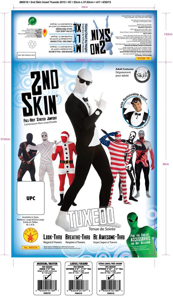 3880518 2Nd skin tuxedo adult tg l