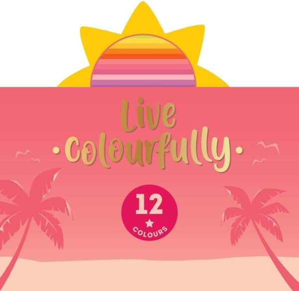 SET 12 MATITE COLORATE - LIVE COLOURFULLY - SUNSET PALETTE