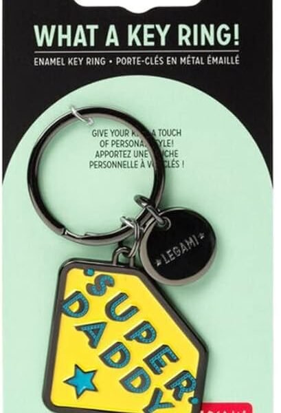 PORTACHIAVI METALLO SMALTATO -
WHAT A KEY RING - SUPER DADDY