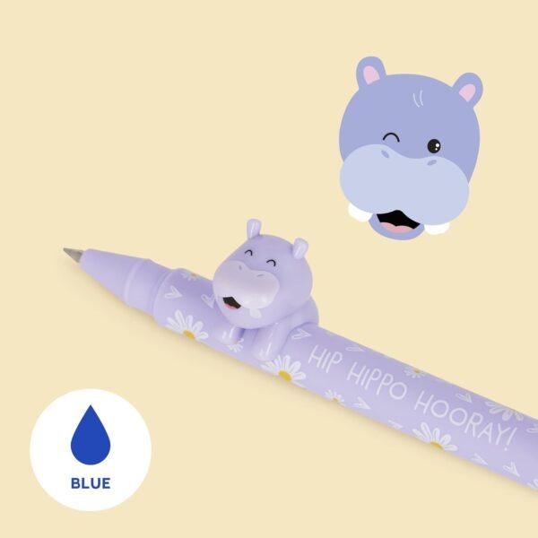 Penna gel animal. decorativo - lovely friends - hippo