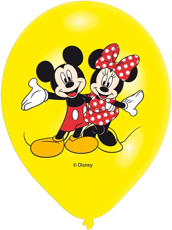 6 Palloncini Mickey col. ass. 27 cm