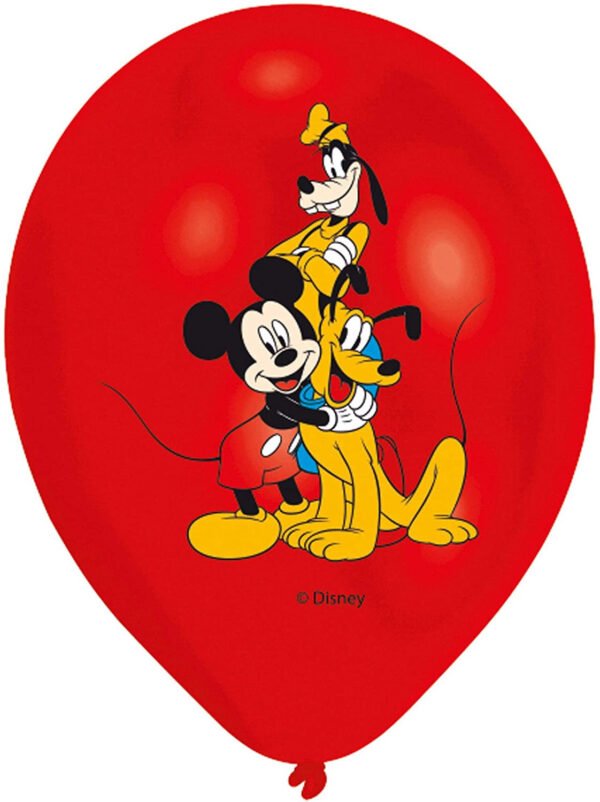 6 Palloncini Mickey col. ass. 27 cm