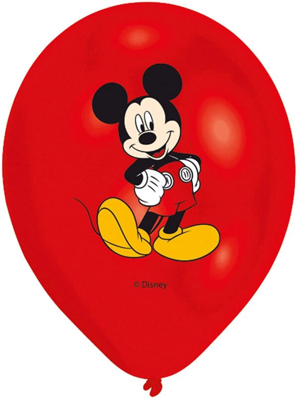 6 Palloncini Mickey col. ass. 27 cm