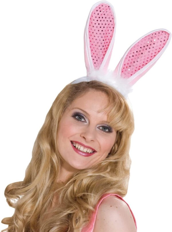 613599 Sequin bunny headband