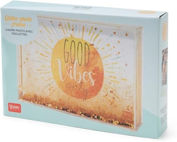GLITTER PHOTO FRAME MEDIUM - GOOD VIBES