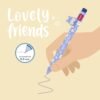 Penna gel animal. decorativo - lovely friends - hippo