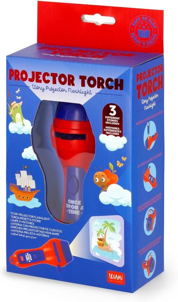 Torcia proietta storie - projector torch - red
