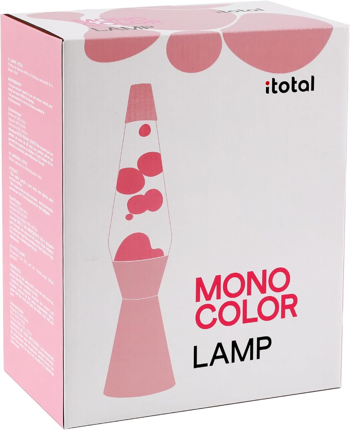 Lampada Lava Spaceship rosa pastello