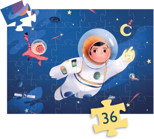 SILHOUETTE PUZZLE - An astronaut on the moon - 36 pcs