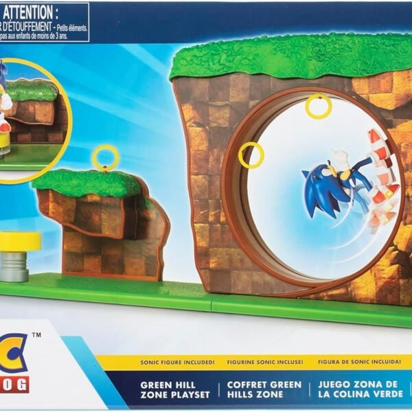 Sonic Green Hill Playset con personaggio articolato 6 cm