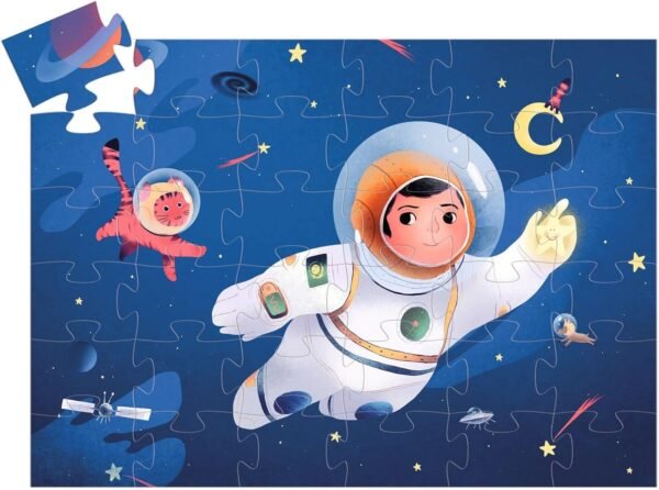 SILHOUETTE PUZZLE - An astronaut on the moon - 36 pcs