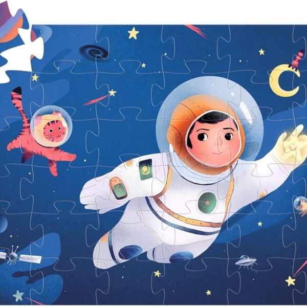 SILHOUETTE PUZZLE - An astronaut on the moon - 36 pcs