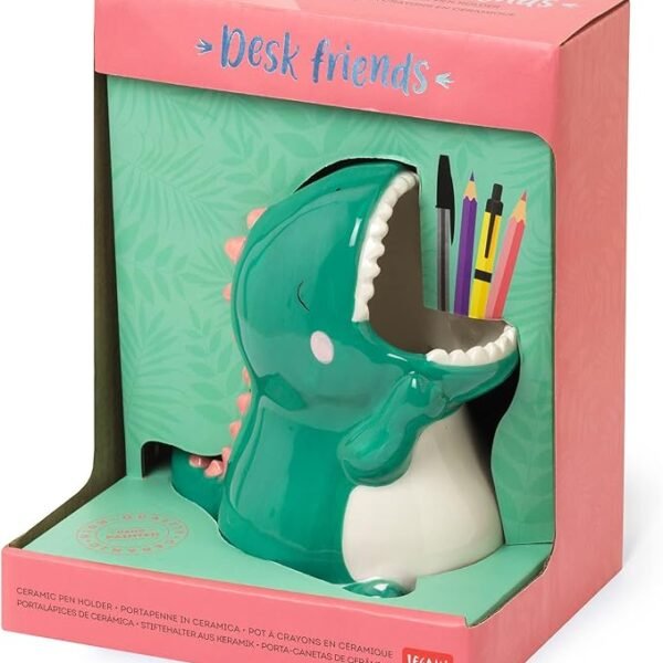 DESK FRIENDS - PORTAPENNE IN CERAMICA - DINO