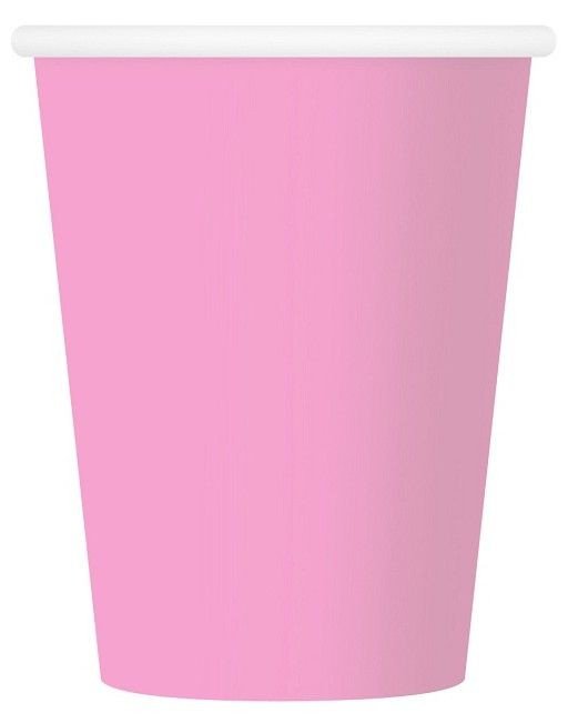 8 Bicchieri Carta 266ml Rosa SUP