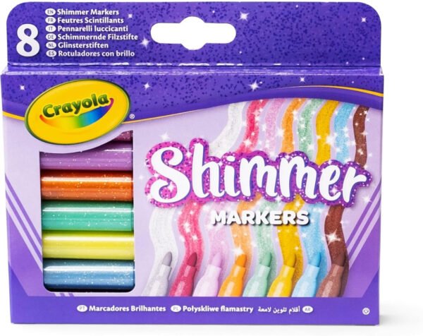8 pennarelli glitter
