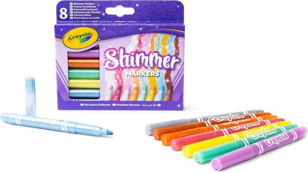 8 pennarelli glitter