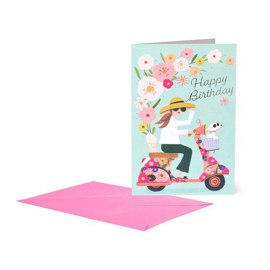 GREETING CARD - BIKE GIRL