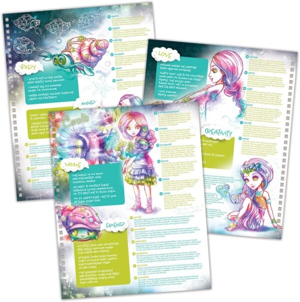 Libro da colorare con pagine nere 6 pz