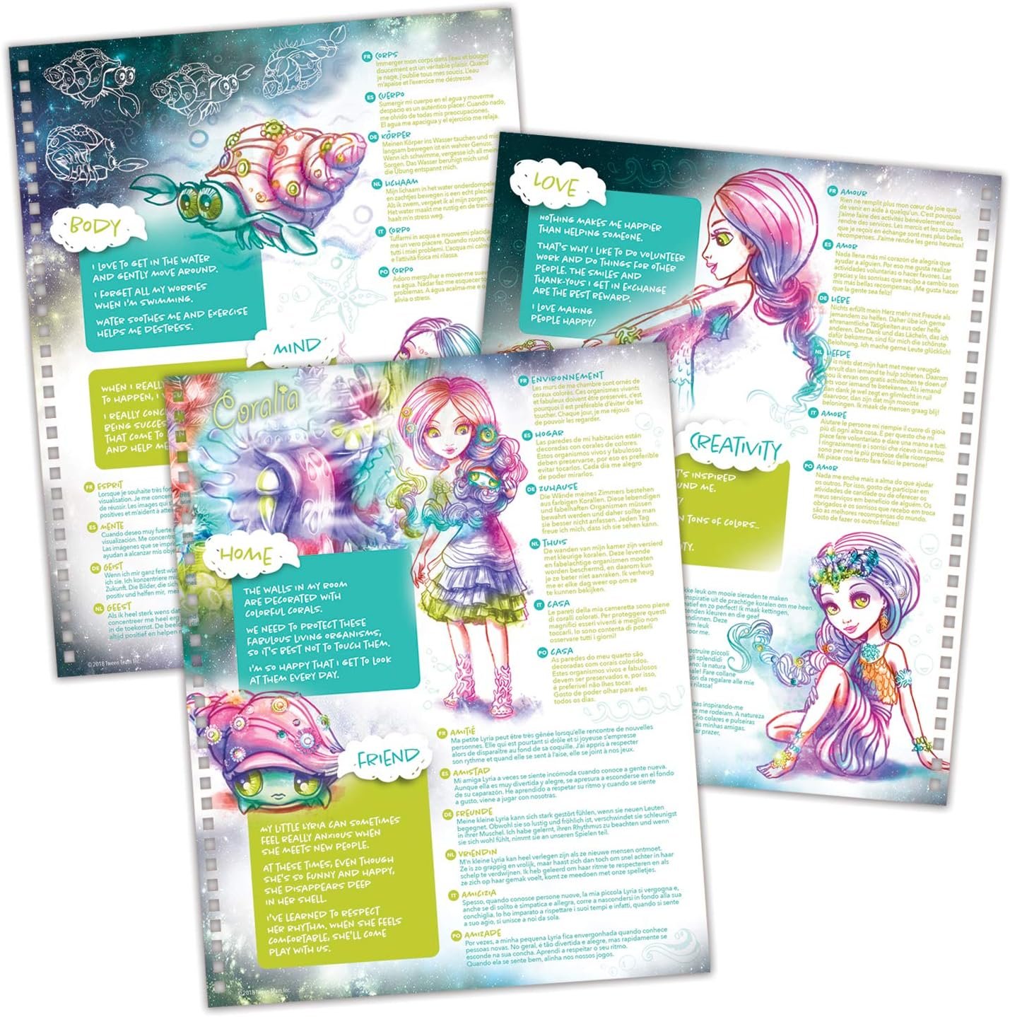 Libro da colorare con pagine nere 6 pz - immagine 3