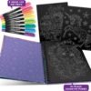 Libro da colorare con pagine nere 6 pz