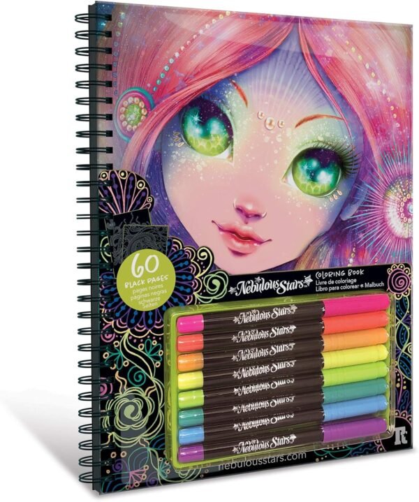 Libro da colorare con pagine nere 6 pz