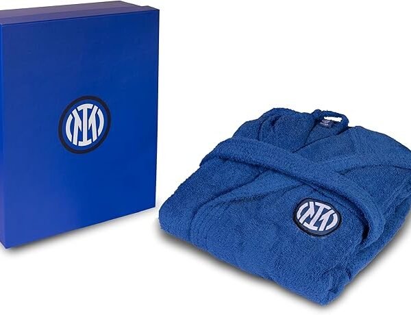 Inter - Accappatoio Junior in spugna con scatola 8/10 anni