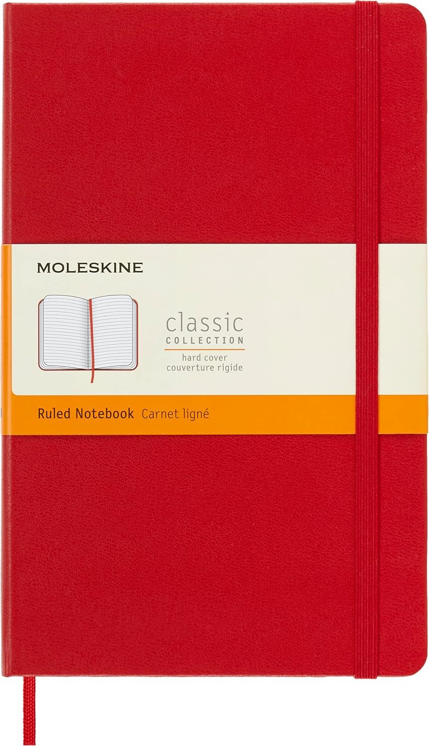 TACCUINO LG C.RIGIDA RIGHE ROSSO MOLESKINE