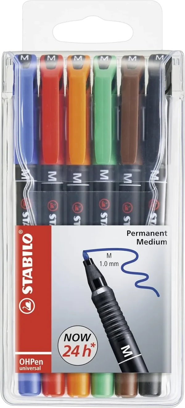 843/6 STABILO OHPen M permanente ast.6 col.