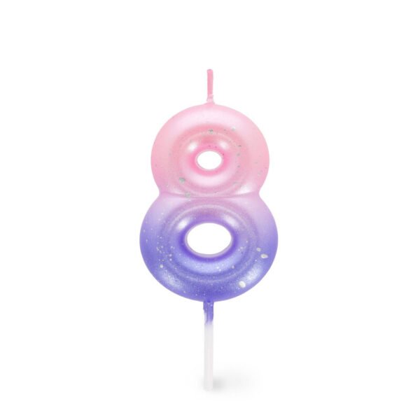 CANDELA PER TORTA -
HAPPY BIRTHDAY CANDLE -
PINK - 8