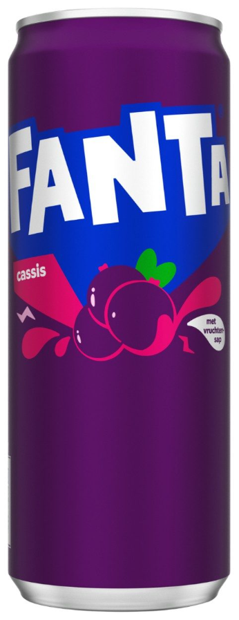 Fanta Cassis, bevanda al sapore di ribes nero da 330ml
