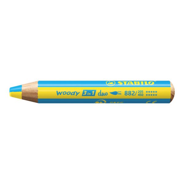 Stabilo woody 3in1 duo giallo/blu chiaro