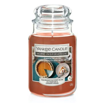 PUMPKIN PECAN PIE LARGE JAR YANKEE CANDLE HI