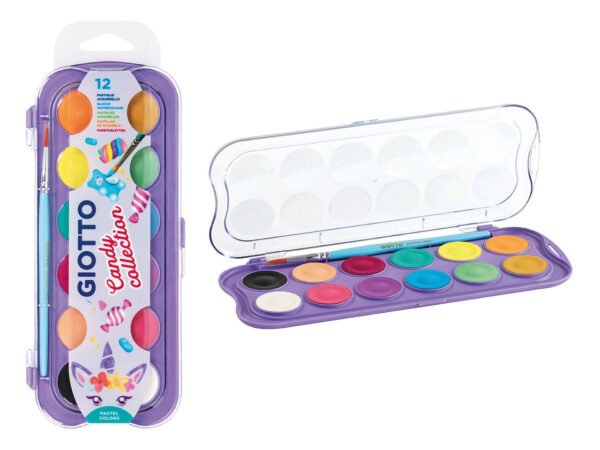 ACQUERELLI GIOTTO CANDY COLLECTION SCATOLA 12