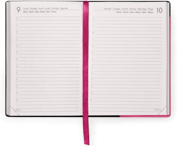 Agenda 12 mesi - 2026 - small daily diary - raspberry