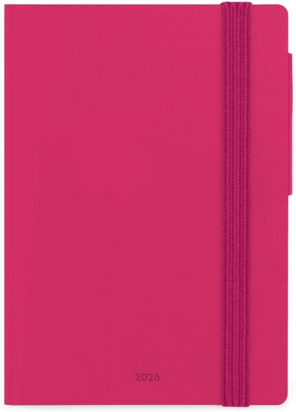 Agenda 12 mesi - 2026 - small daily diary - raspberry
