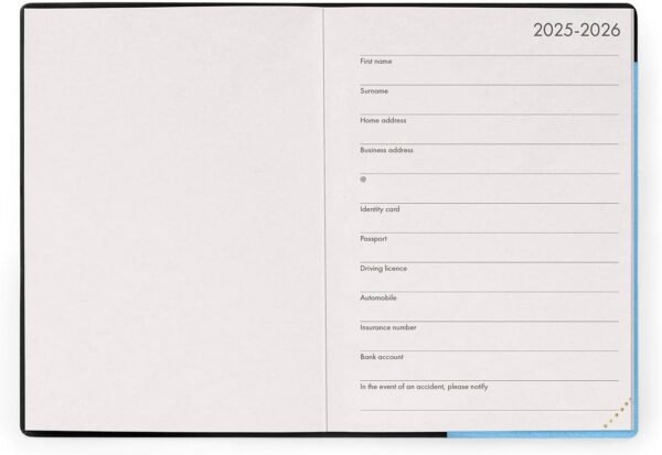 AGENDA 12 MESI - 2026 -
SMALL DAILY DIARY - RETRO
BLUE