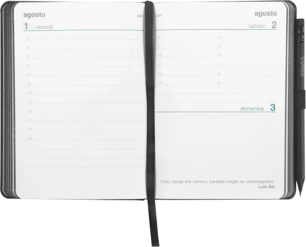 AGENDA COMIX 12M DAY MINI BLACK