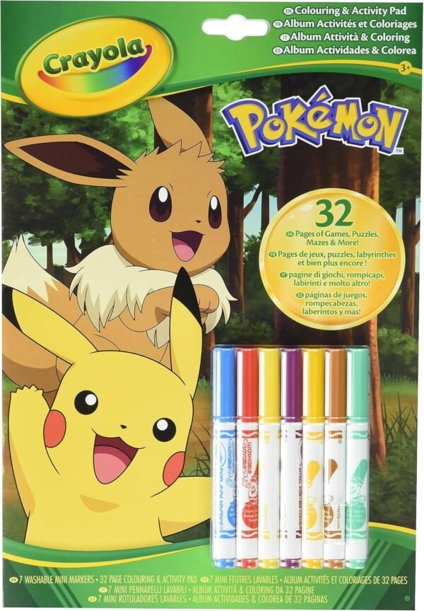 ALBUM ATTIVITA' & COLORING POK&Eacute;MON CRAYOLA
