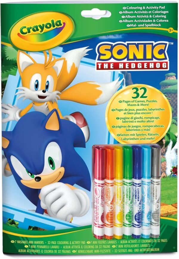 ALBUM ATTIVITA' & COLORING SONIC CRAYOLA