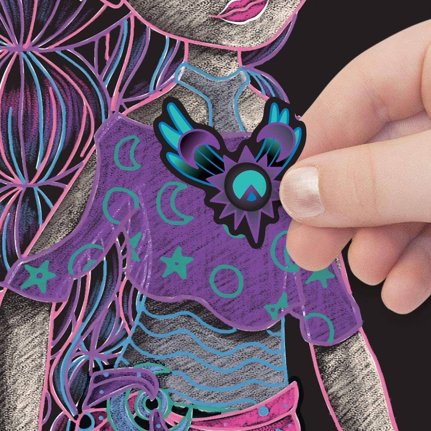 Album da disegno creativo Pagine nere 6 pz - immagine 2